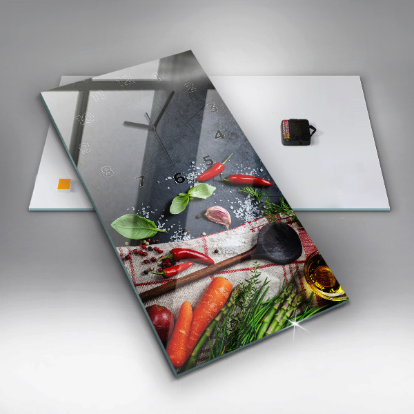 Vertikálne hodiny Zelenina