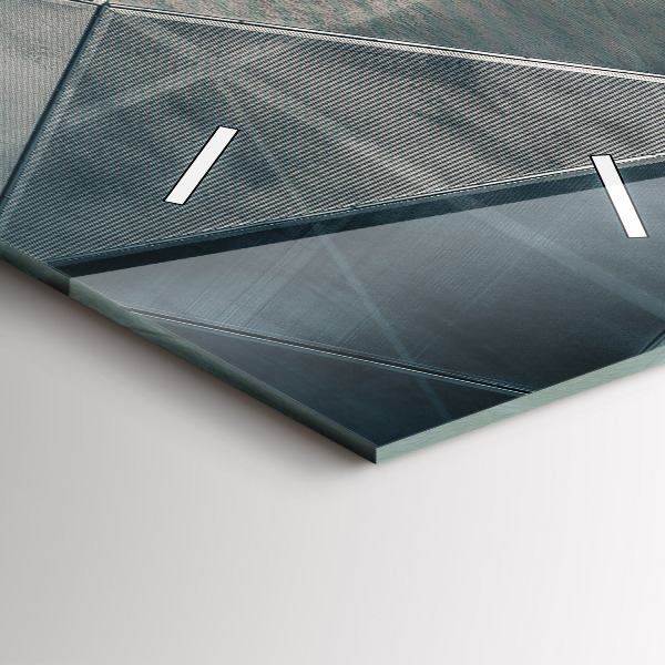 Vertikálne hodiny Kovové abstraktné trojuholníky