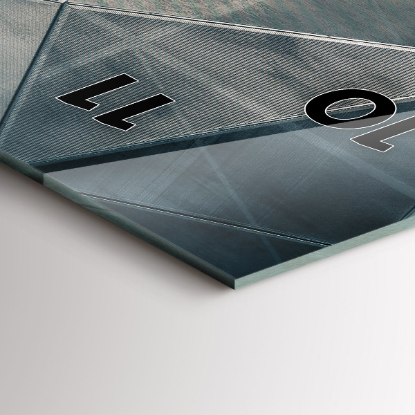 Vertikálne hodiny Kovové abstraktné trojuholníky