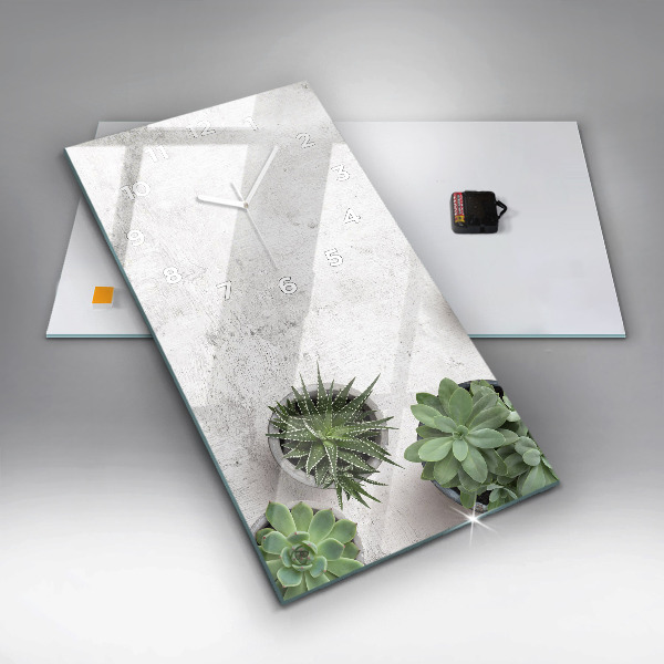 Vertikálne hodiny Dekoratívne rastliny