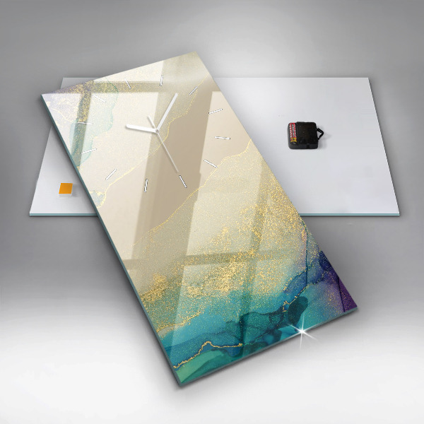 Vertikálne hodiny Farebná abstrakcia