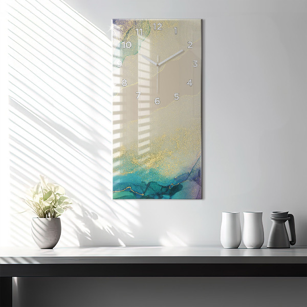 Vertikálne hodiny Farebná abstrakcia