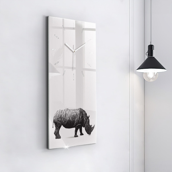 Vertikálne hodiny Perokresba nosorožca