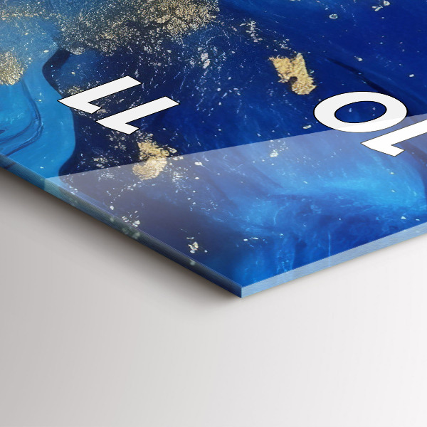 Vertikálne hodiny Modrý mramor