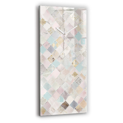 Vertikálne hodiny Farebné dlaždice