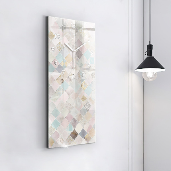 Vertikálne hodiny Farebné dlaždice