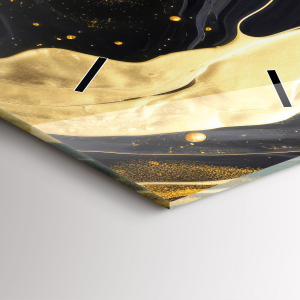 Vertikálne hodiny Zlatý mramor