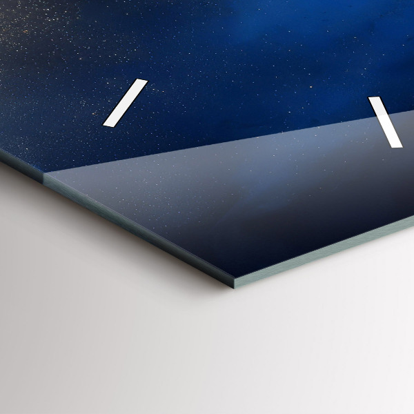 Vertikálne hodiny Modrý mramor