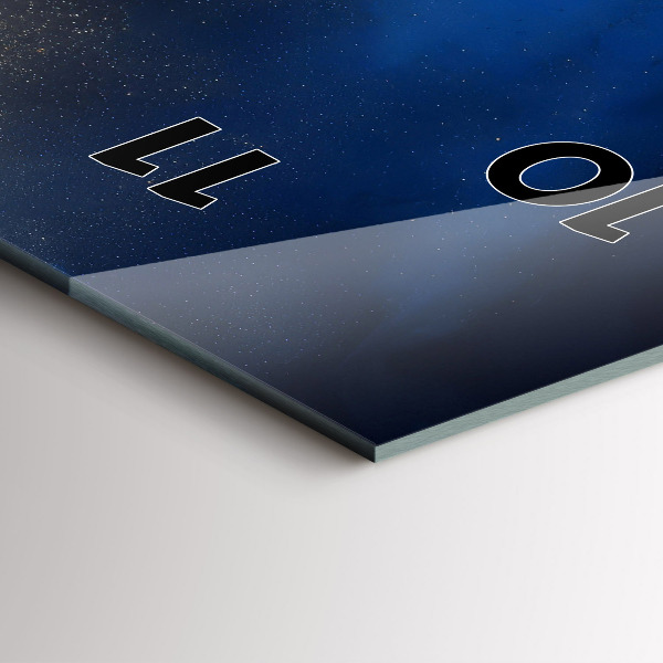 Vertikálne hodiny Modrý mramor