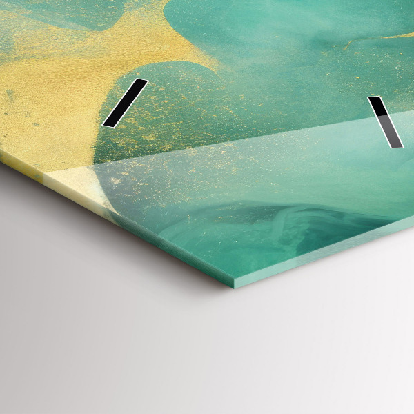 Vertikálne hodiny Zelený mramor