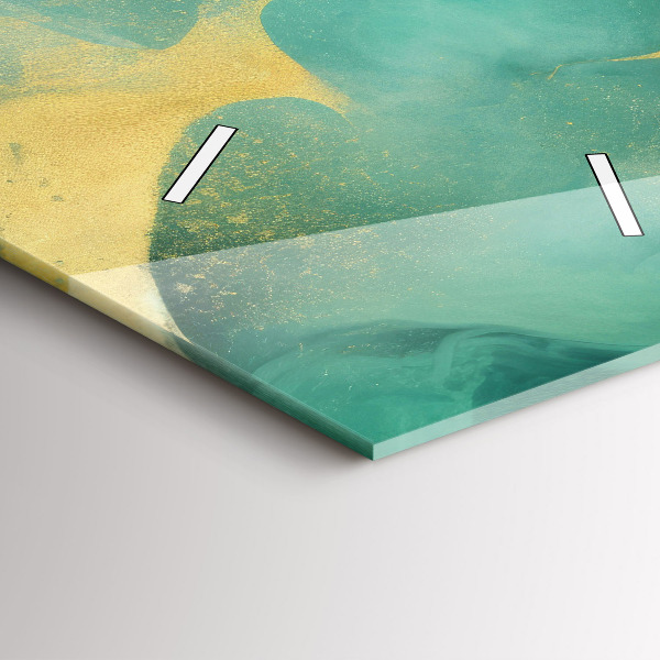 Vertikálne hodiny Zelený mramor