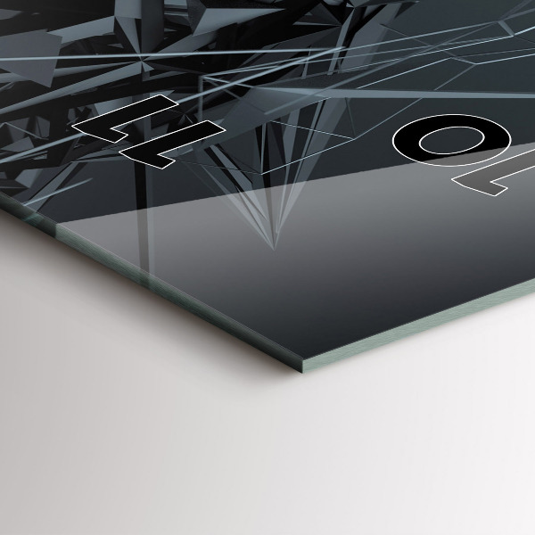 Vertikálne hodiny Čierna abstrakcia