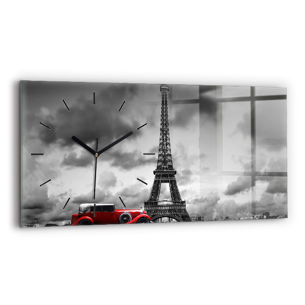 Horizontálne hodiny Effelova veža v Paríži