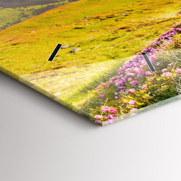 Horizontálne hodiny Horská krajina