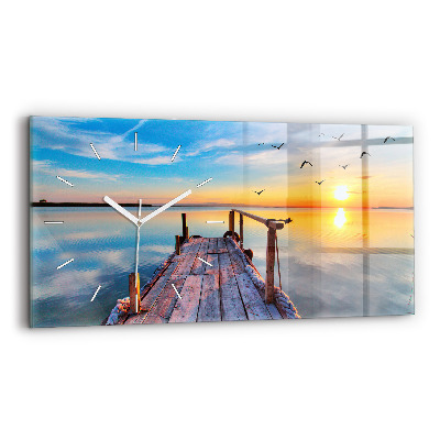 Horizontálne hodiny Jazerné mólo