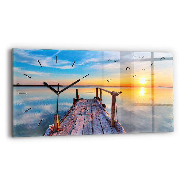 Horizontálne hodiny Jazerné mólo