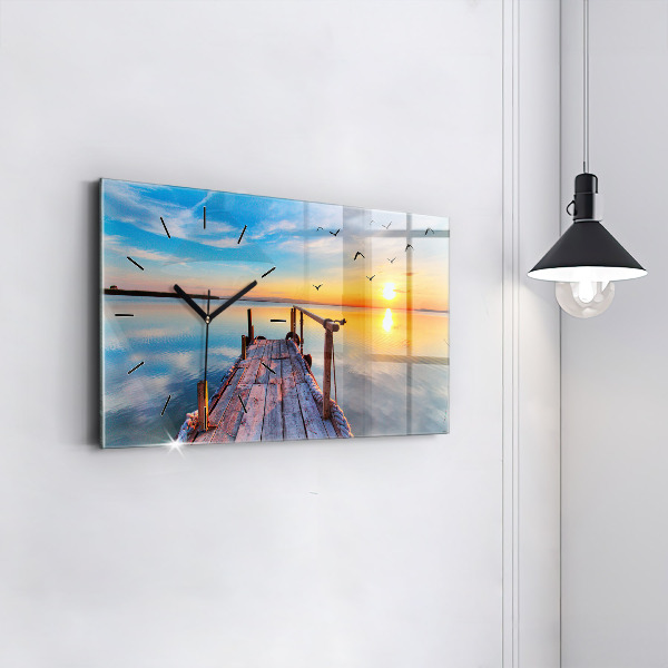 Horizontálne hodiny Jazerné mólo