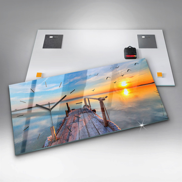 Horizontálne hodiny Jazerné mólo