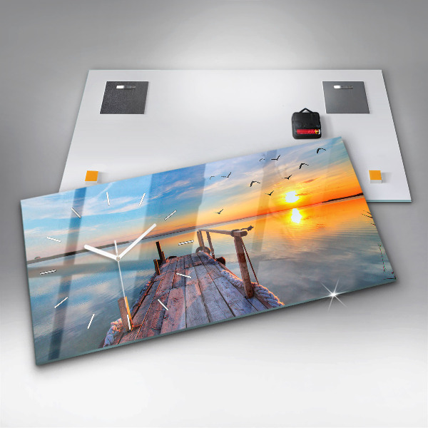 Horizontálne hodiny Jazerné mólo