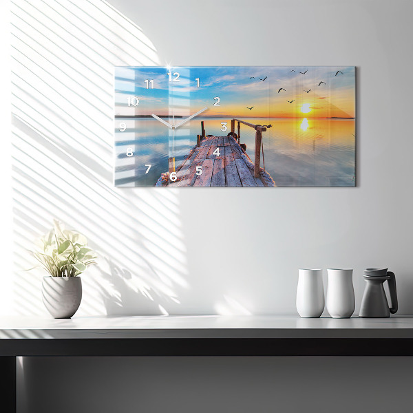Horizontálne hodiny Jazerné mólo