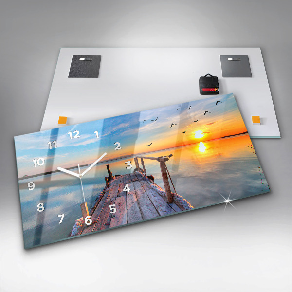 Horizontálne hodiny Jazerné mólo