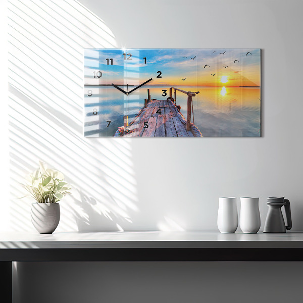 Horizontálne hodiny Jazerné mólo