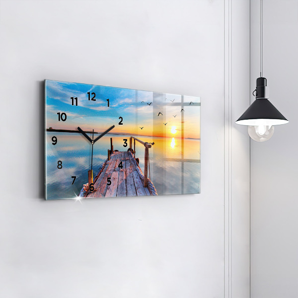 Horizontálne hodiny Jazerné mólo