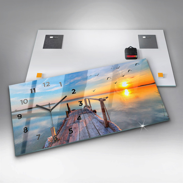 Horizontálne hodiny Jazerné mólo