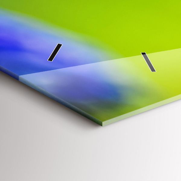 Horizontálne hodiny Modré kvety