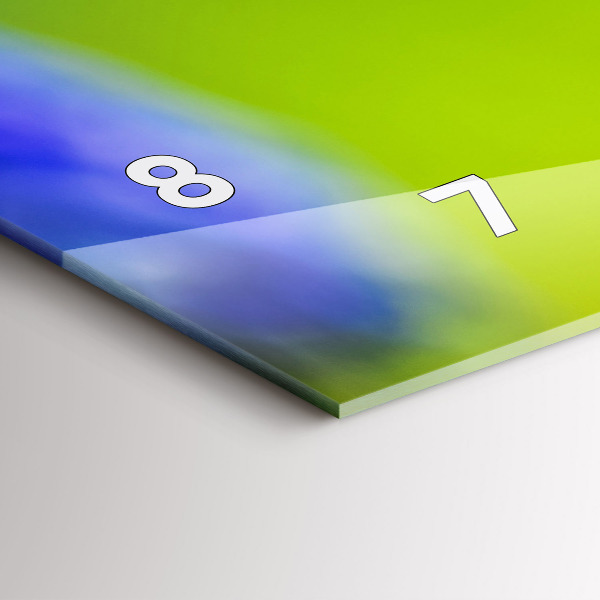 Horizontálne hodiny Modré kvety