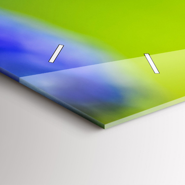 Horizontálne hodiny Modré kvety