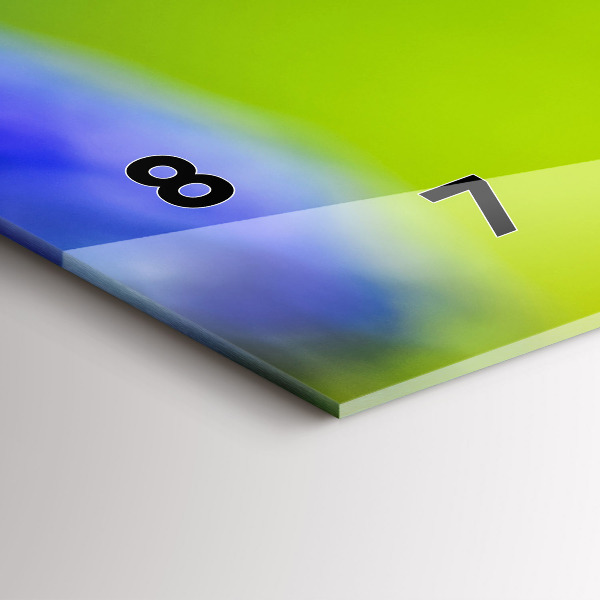 Horizontálne hodiny Modré kvety