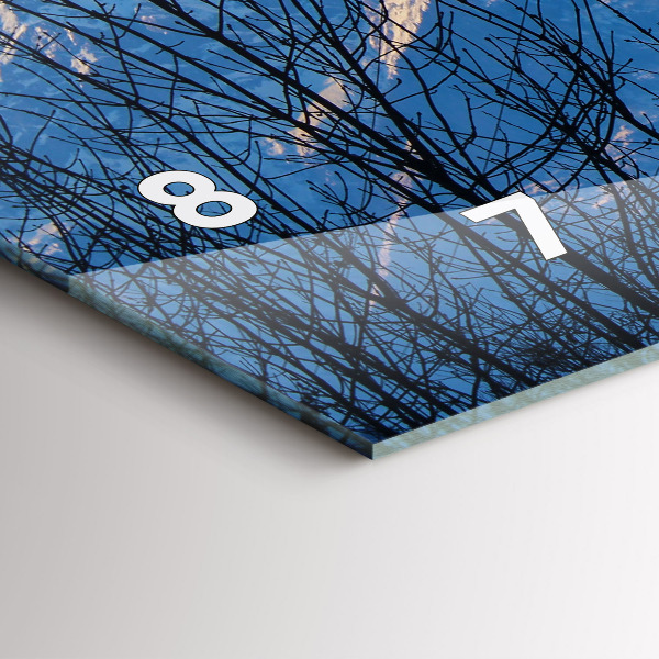 Horizontálne hodiny Výhľad na hory