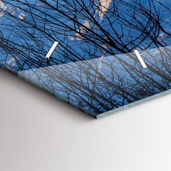 Horizontálne hodiny Výhľad na hory