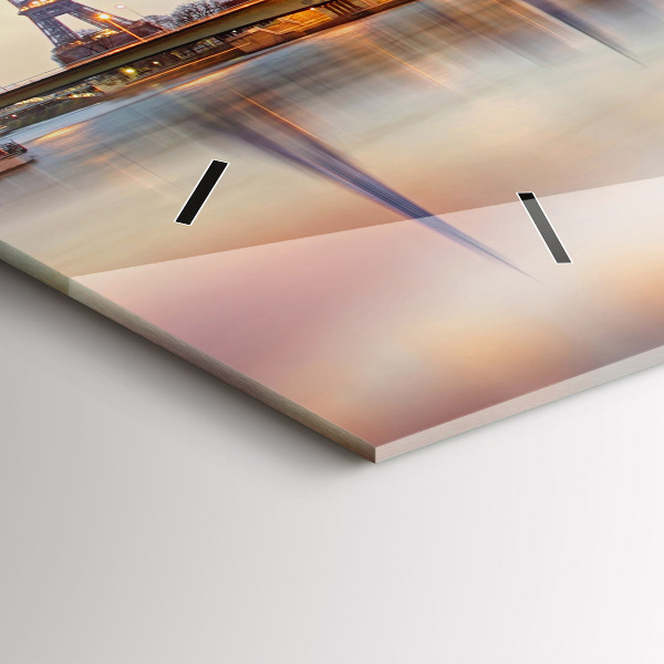 Horizontálne hodiny Panoráma s Eiffelovou vežou