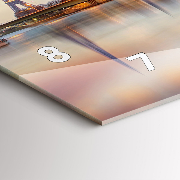 Horizontálne hodiny Panoráma s Eiffelovou vežou