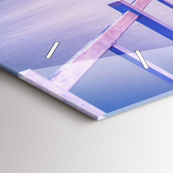 Horizontálne hodiny Most v prístave večer