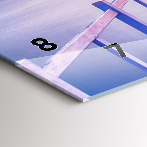 Horizontálne hodiny Most v prístave večer