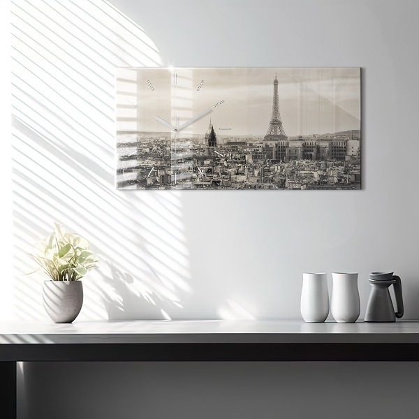 Horizontálne hodiny Panoráma Paríža