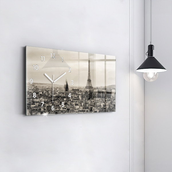 Horizontálne hodiny Panoráma Paríža
