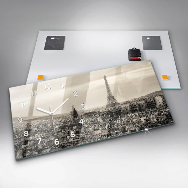 Horizontálne hodiny Panoráma Paríža