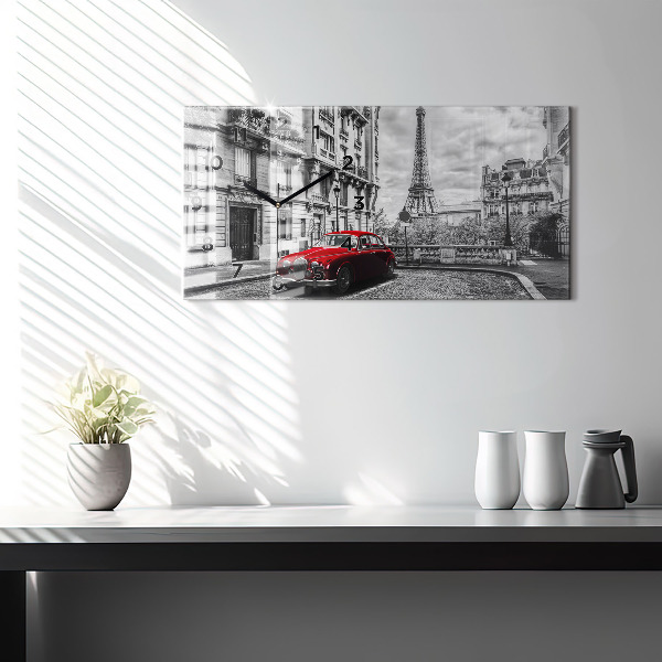 Horizontálne hodiny Staré mestské auto