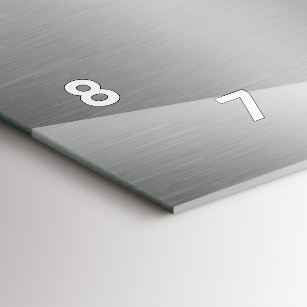 Horizontálne hodiny Šedá kovová abstrakcia