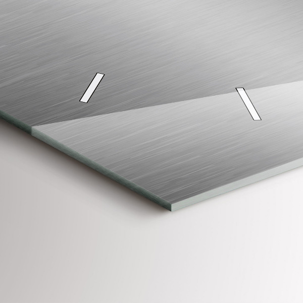 Horizontálne hodiny Šedá kovová abstrakcia