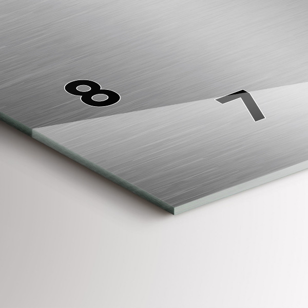 Horizontálne hodiny Šedá kovová abstrakcia