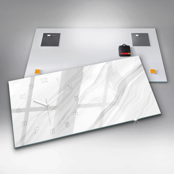 Horizontálne hodiny Dekoratívny mramor