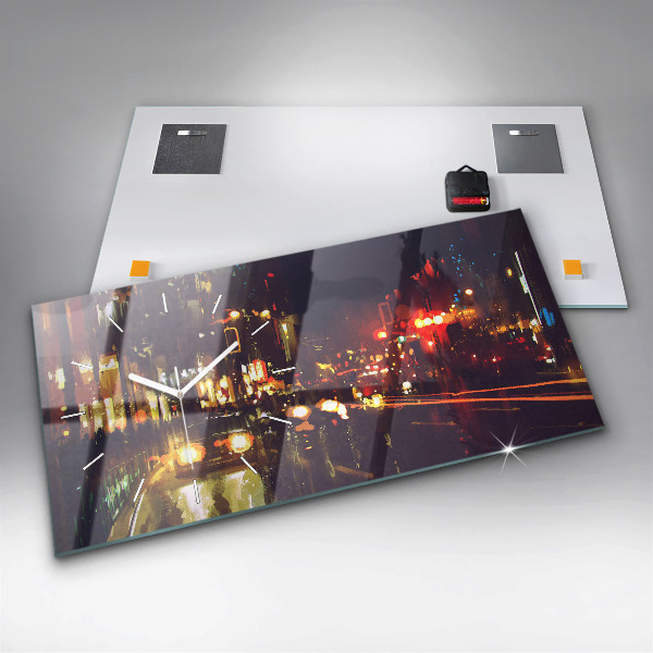 Horizontálne hodiny Maľované mesto