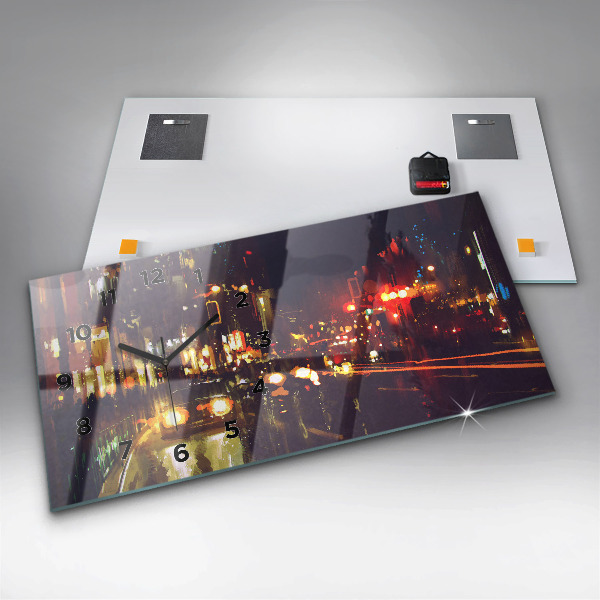 Horizontálne hodiny Maľované mesto