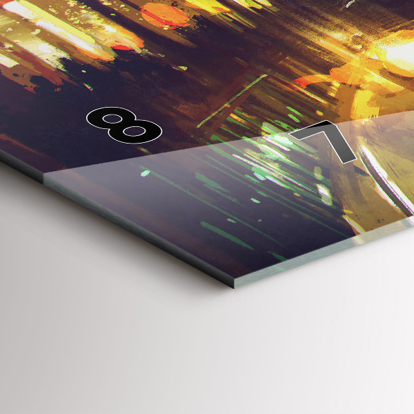 Horizontálne hodiny Maľované mesto