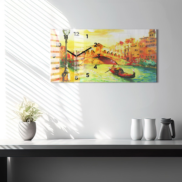 Horizontálne hodiny Benátsky most Rialto